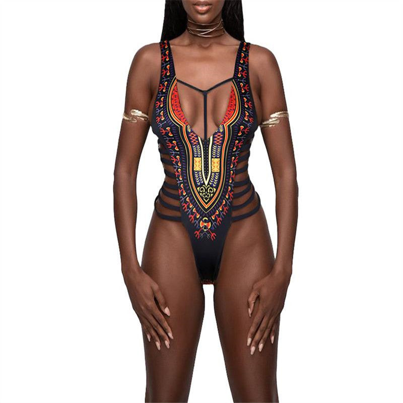 Multi-Striped Sexy Swimsuit