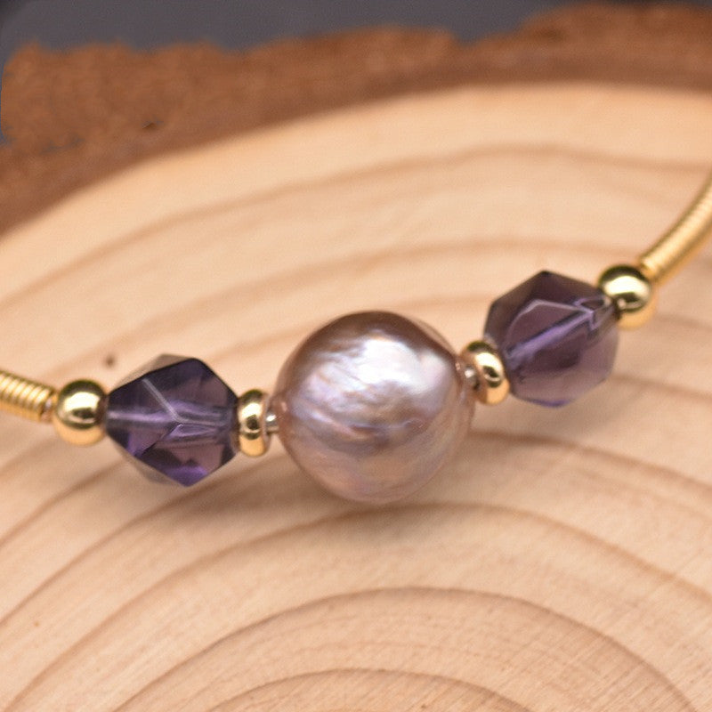Purple Pearl Bracelet