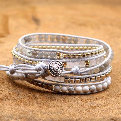 Hand-woven natural stone bracelet