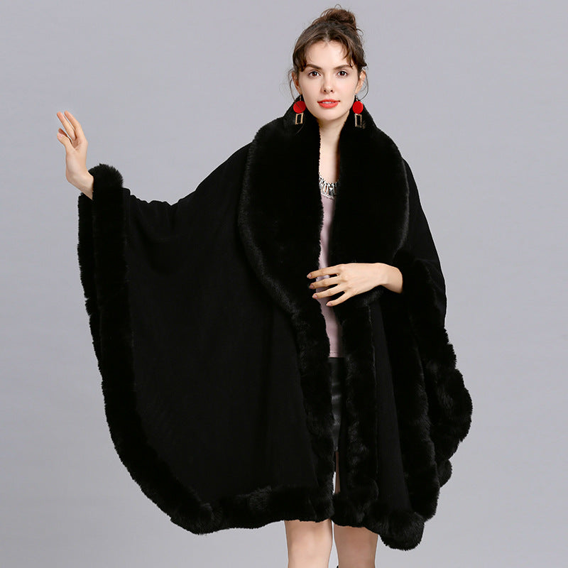 Elegant Faux Knitted Cloak